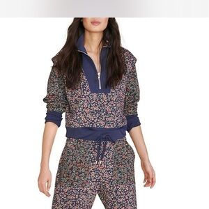 Veronica Beard Purple Floral Zip-Up Jacket